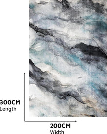 Vamcheer Kurzflor Teppich Moderner Blau 200x300 cm