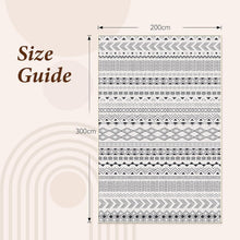 Modernes Vintage-Teppich 200x300 cm Schwarz Boho Style