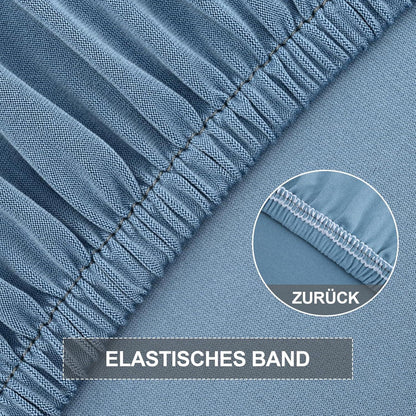 Stuhlhussen 4er Set Stretch – Graublau für Küche & Co.