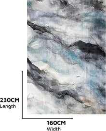 Moderner Teppich Blau Kurzflor 160x230 cm - Weich rutschfest
