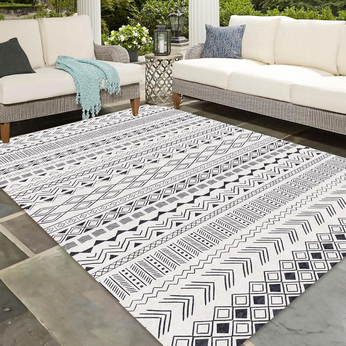 Modernes Teppich in Schwarz 160x230 Geometrisches Design
