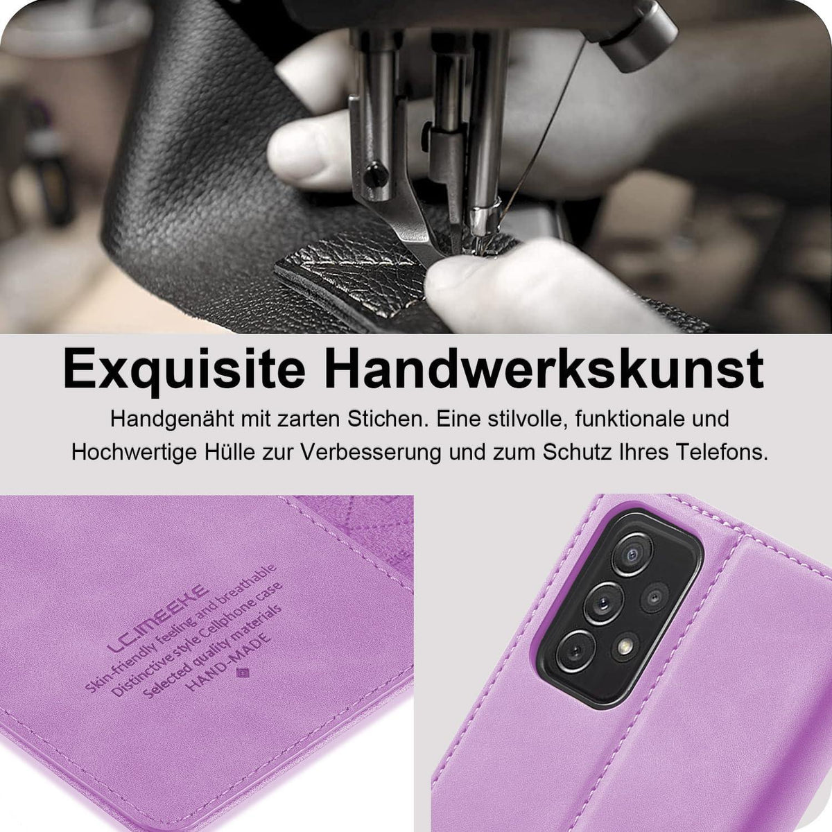 Samsung Galaxy A32 5G Hülle Leder Flip Wallet mit Ständer