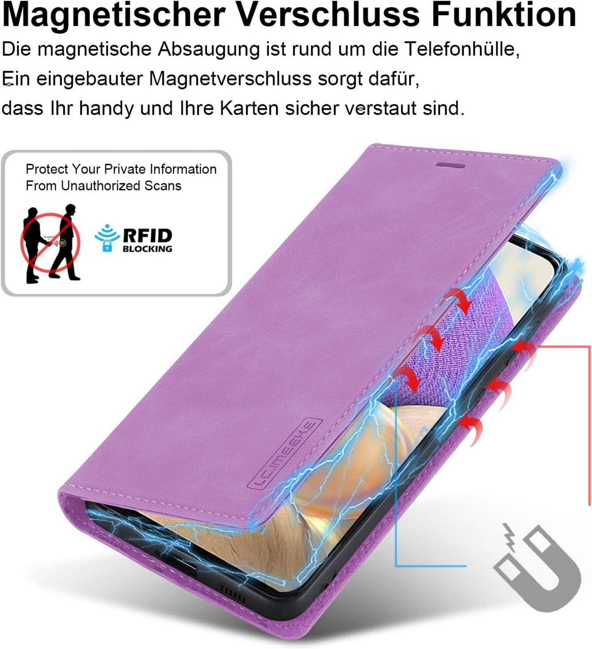 Handyhülle Samsung Galaxy A32 5G Leder Schutzfolie Klapphülle Flip