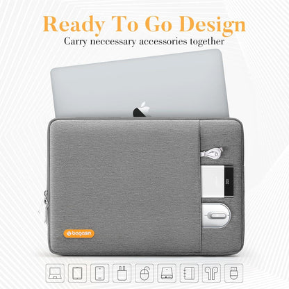 Laptop Hülle Tasche 14-15 Zoll MacBook Air Schutzhülle Sleeve Grau