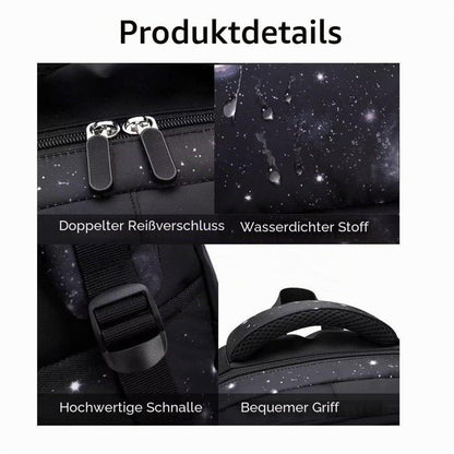 Schulrucksack Jungen Trolley Set mit Lunch Tasche & Federmäppchen Schwarz