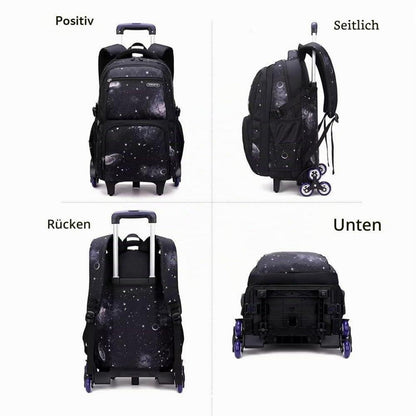 Schulrucksack Jungen Trolley Set mit Lunch Tasche & Federmäppchen Schwarz