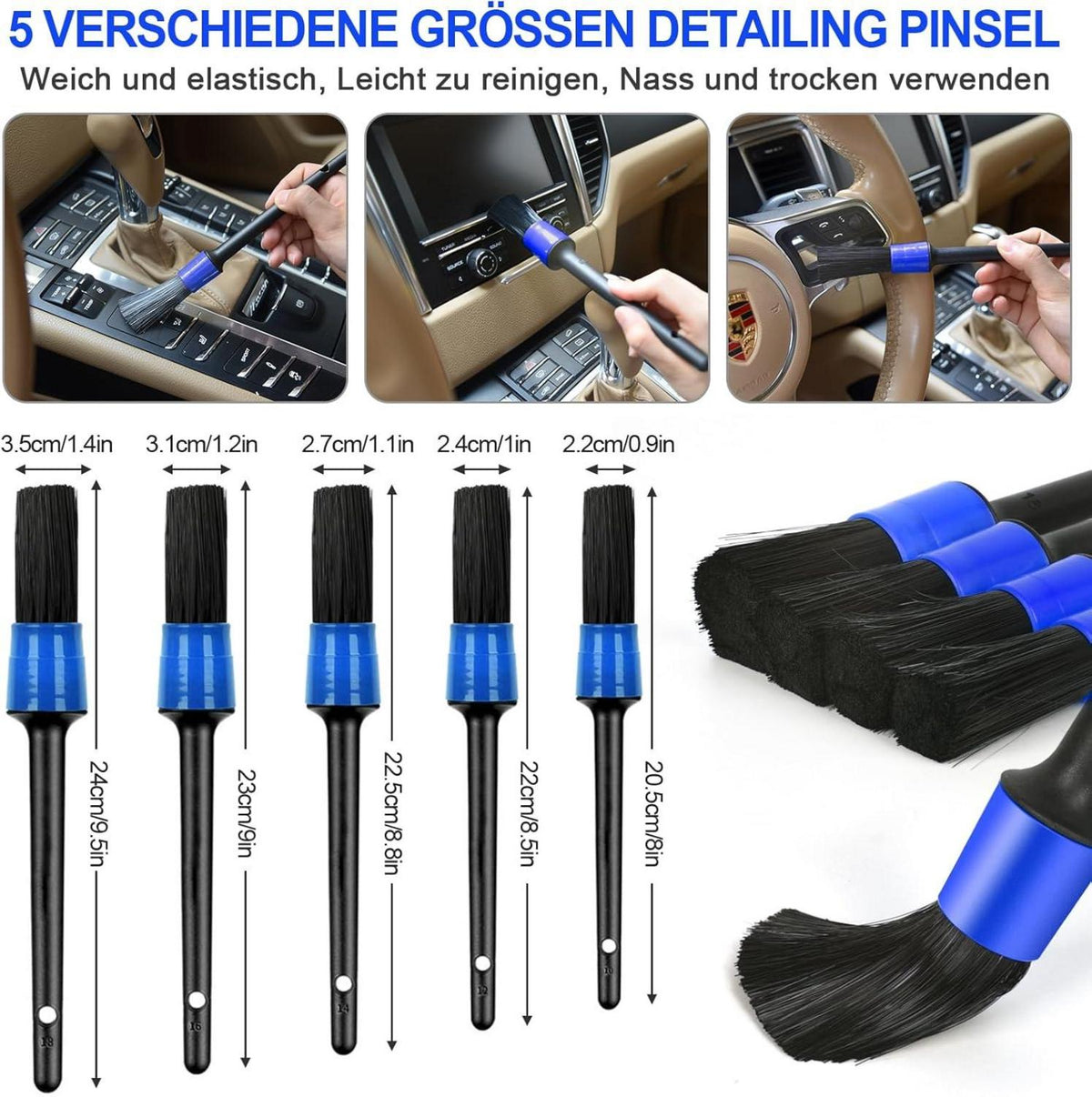 Auto Reinigungsset 20-teilig Autopflege Innenraum Außenraum