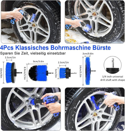 20-teiliges Autopflege Set mit Reinigungsbürsten und Zubehör