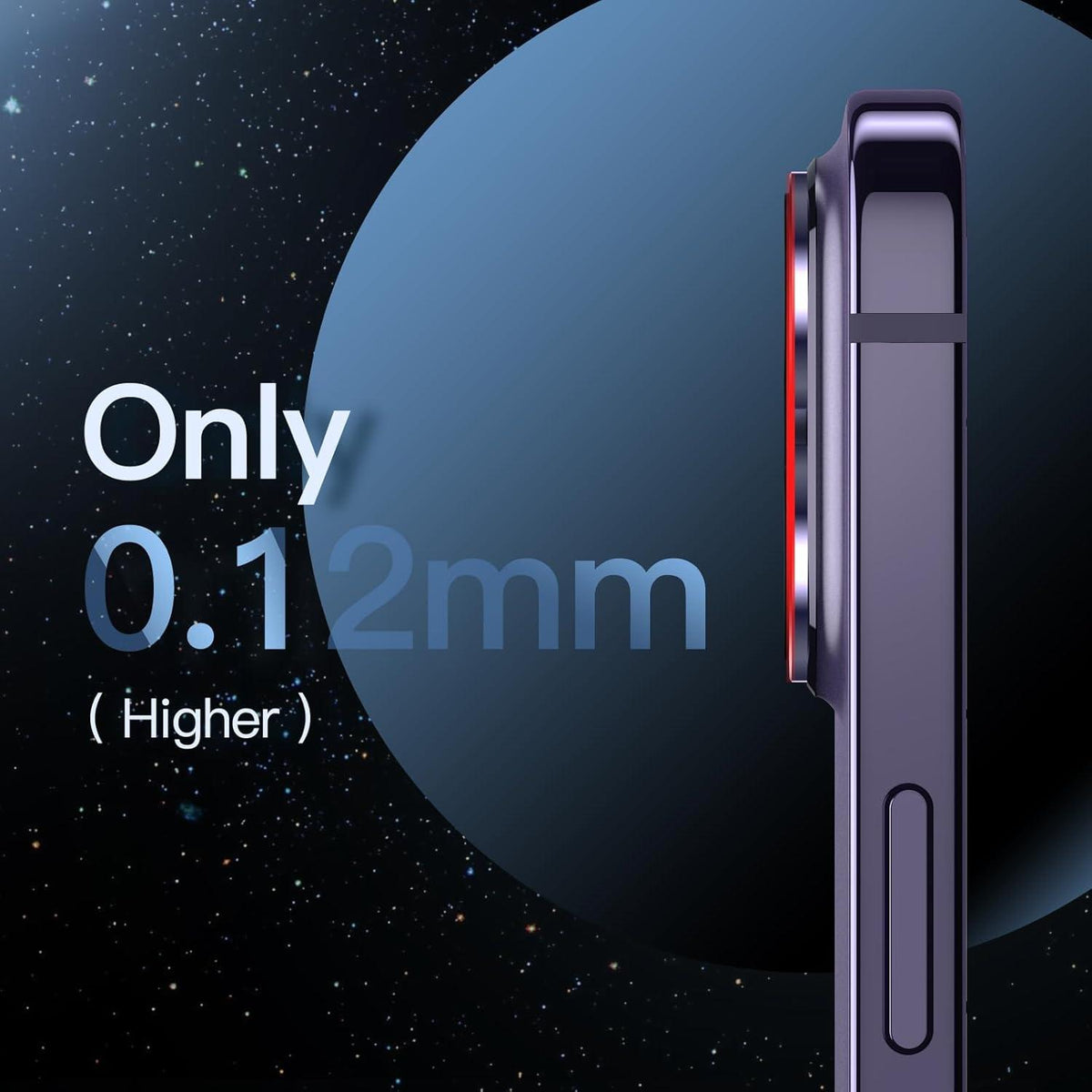 Kameraschutz iPhone 14 Pro 6,1 Zoll & 14 Pro Max 6,7 Zoll Vollglas dunkellila