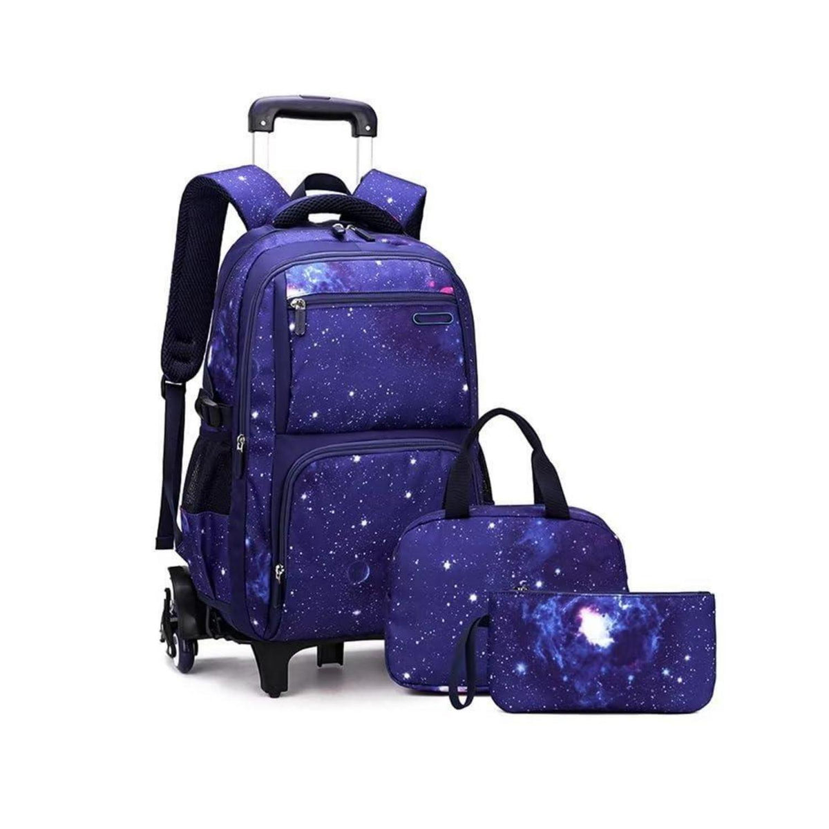 Schulrucksack Jungen Trolley Set mit Lunch Tasche & Federmäppchen Dunkelblau