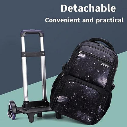 Schulrucksack Jungen Trolley Set mit Lunch Tasche & Federmäppchen Dunkelblau