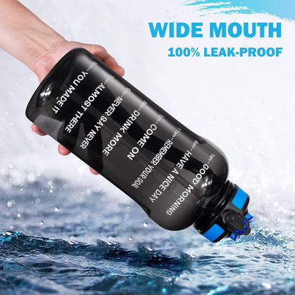 2L Trinkflasche Sport mit Strohhalm BPA-frei Groß Auto Wasserbehälter