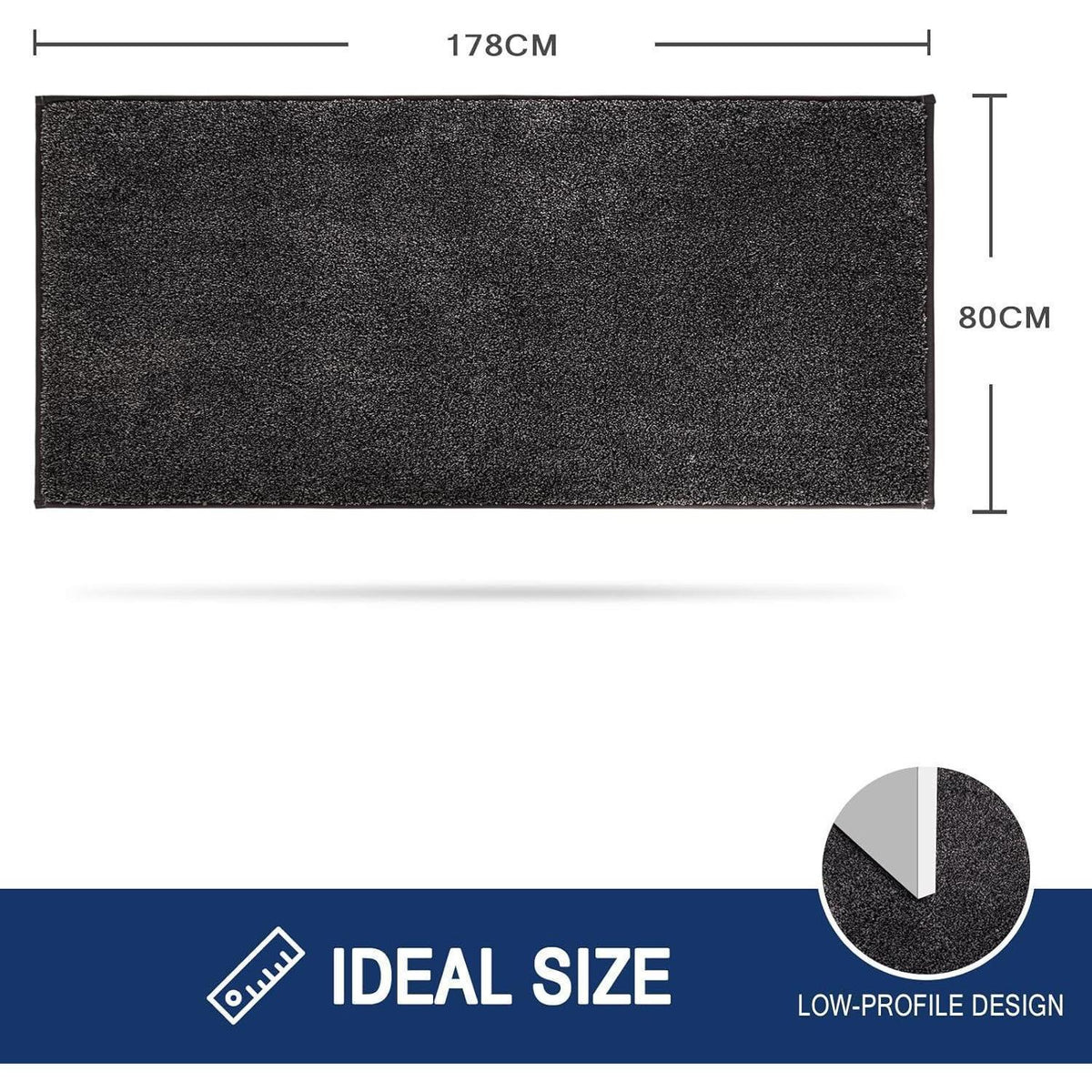Schmutzfangmatte Lang 80x178 cm – Rutschfest & Waschbar