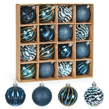 Dunkelblaue Weihnachtskugeln Set 16 Stück – 6cm Kunststoffdeko