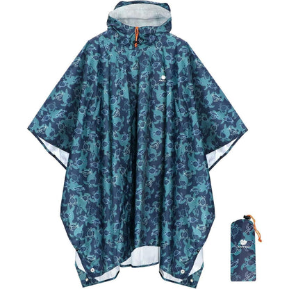 Leichter Regenponcho mit Kapuze, wasserdicht & atmungsaktiv