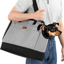 Hundetasche für Kleine Hunde 5kg, Höhenverstellbar, Tragbar, Organizer