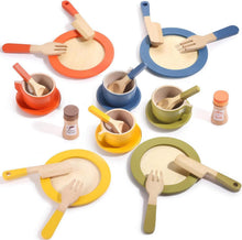 Holz Geschirrset Kinderküchen Spielküche Zubehör Kinder Holz