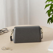 Umhängetasche Damen Leder Crossbody Geldbörse Schwarz