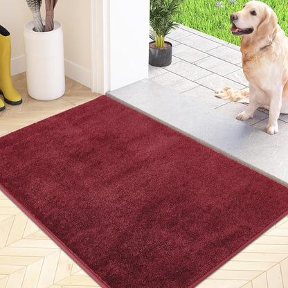 Rutschfeste Fußmatte 60x90 cm – Schmutzfangmatte für Eingang & Flur Rot