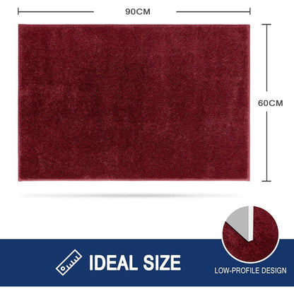 Rutschfeste Fußmatte 60x90 cm – Schmutzfangmatte für Eingang & Flur Rot