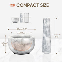 Marmor Mörser und Stößel Set 10cm Manuelle Gewürzmühle