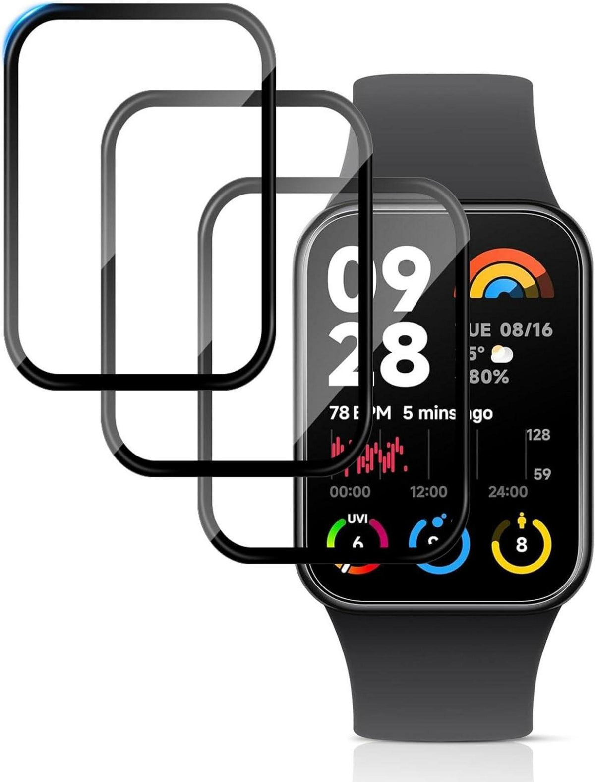 Displayschutzfolie 3er Set Xiaomi Smart Band 8 Pro Schutzfolie