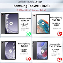 Schwarze EasyAcc Samsung Galaxy Tab A9+ Schutzhülle 11 Zoll