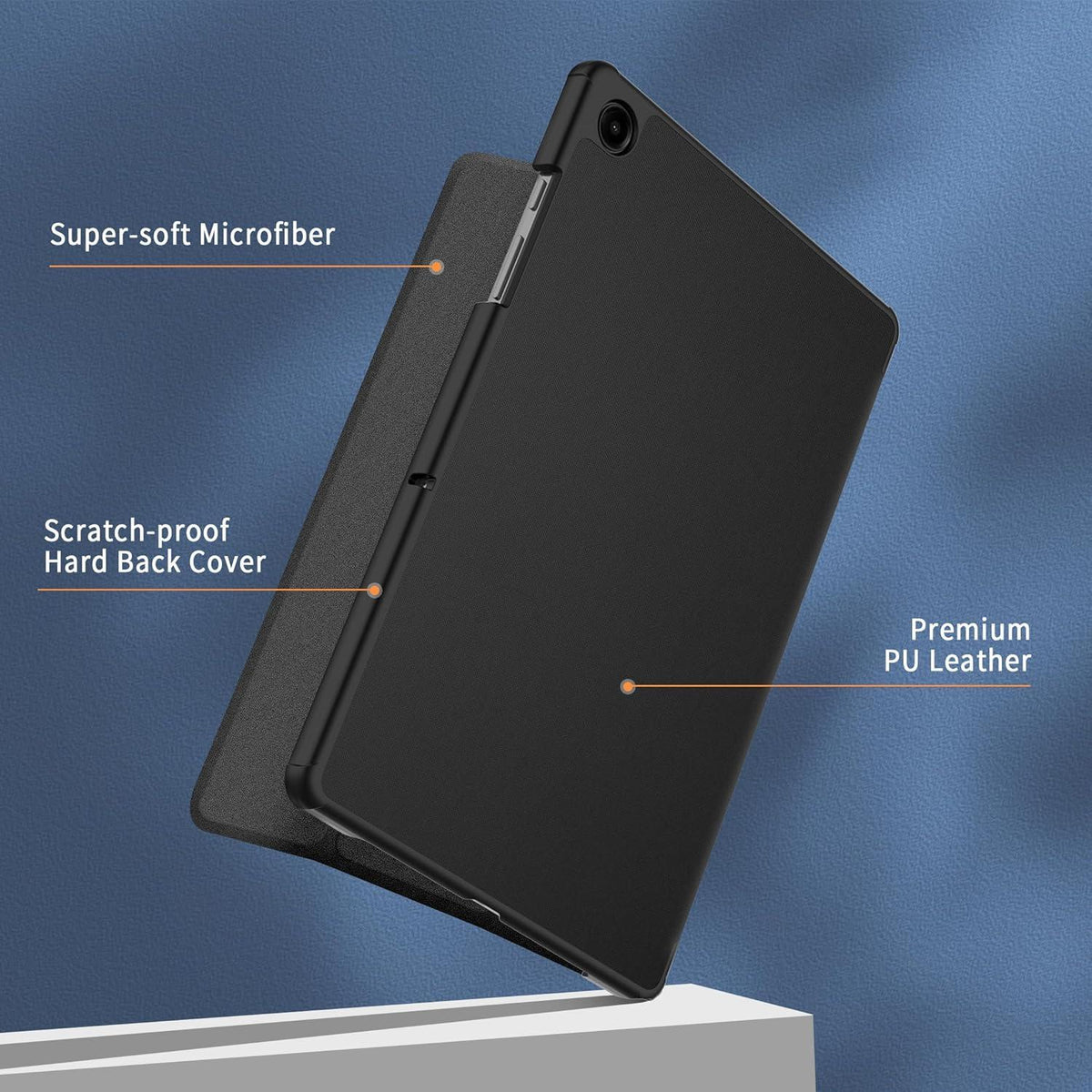 Samsung Galaxy Tab A9+ 11 Zoll 2023 Hülle Schwarz PU Leder Standfunktion