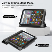 HoYiXi Universal Hülle 7-8 Zoll Tablet Schwarz Magnetisch