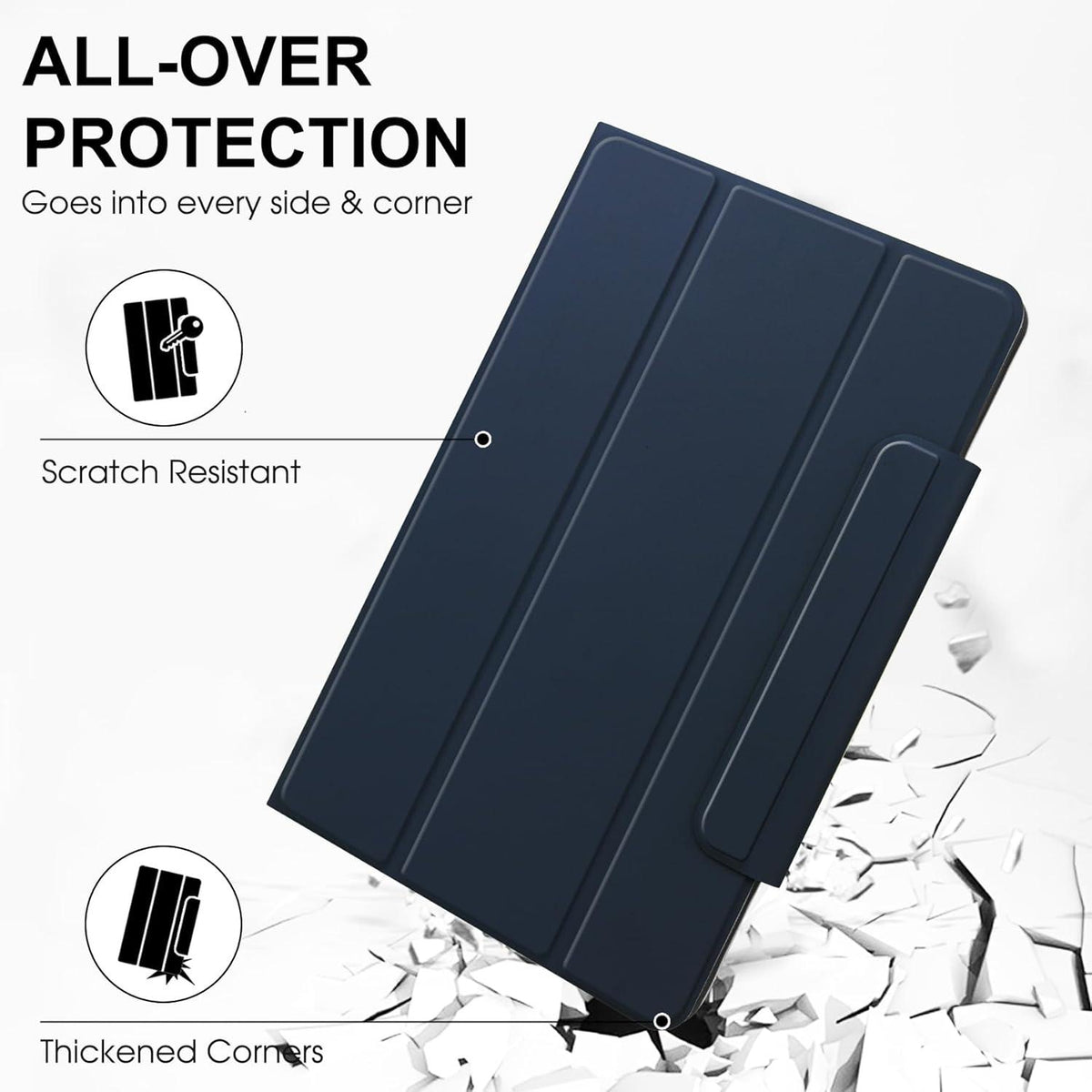Universal Tablet Hülle 7-8 Zoll Blau Schutzhülle mit Standfunktion