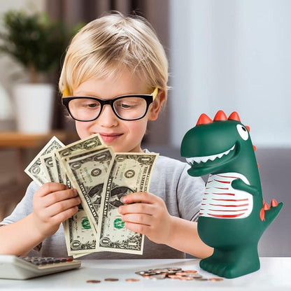 T-Rex Dinosaurier Sparschwein Grün Kinder ab 3 Jahre