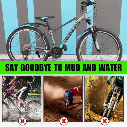 Fahrrad Schutzblech Set 24-29 Zoll MTB Road Mountain Bike Fender Schwarz Grün