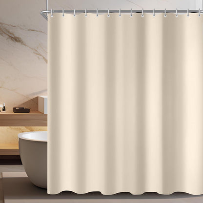 Duschvorhang 150x180cm Beige Wasserabweisend Badevorhang 12 Ringe