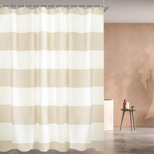 Duschvorhang Beige Streifen Antischimmel Wasserdicht Polyester