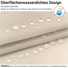 Lerores Duschvorhang 180x170cm Beige wasserabweisend