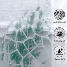 Duschvorhang Transparent 150x200 Wasserdicht Magnete Hexagon