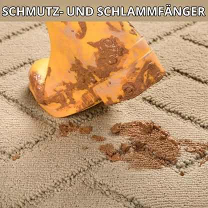 Fußmatte Innen Außen Waschbar – Rutschfest & Saugfähig, 60x90cm Beige