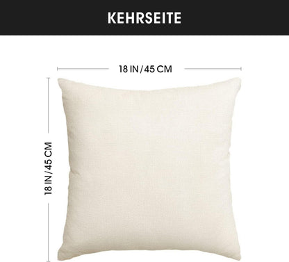 Herbst Kissenbezug Set Große Katze Ahornblätter 45x45 cm Couch