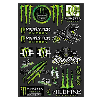 Motorrad Aufkleber Set – Racing & Motocross Design Grün