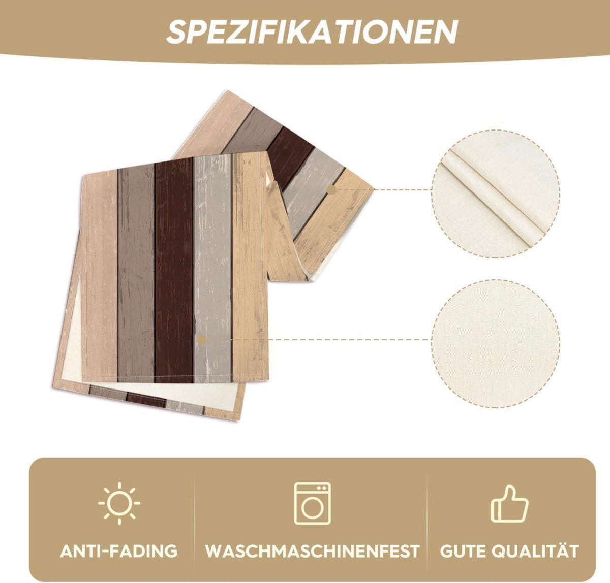 Rustikaler Braun Holz Tischläufer 40x100 cm Saisonal Küche Party