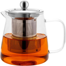 Teekanne Glas 750ml Borosilikat Teebereiter Siebeinsatz Klar