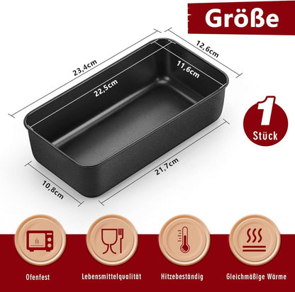 Edelstahl Brotbackform mit Antihaftbeschichtung, 23,4 x 12,6