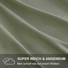 Beqnat Bettwäsche 200x200 Grün Mikrofaser Set mit