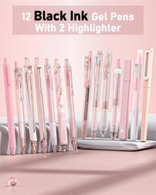 14-teiliges Gel-Tintenstift-Set mit Etui, 0,5 mm feine