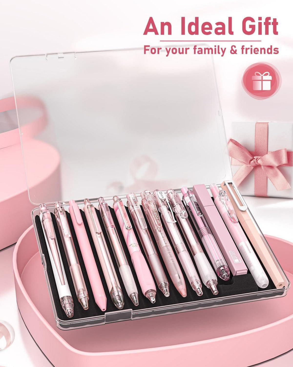 Gel-Tintenstift-Set 14-teilig Etui Notizen 0,5 mm feine Spitze