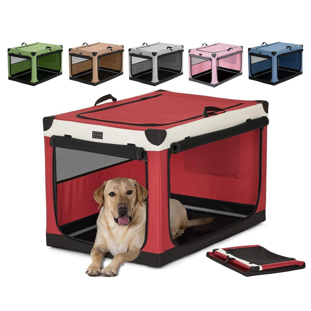 Faltbare Hundebox mit Stoffbezug – Sicher & Komfortabel für Reisen