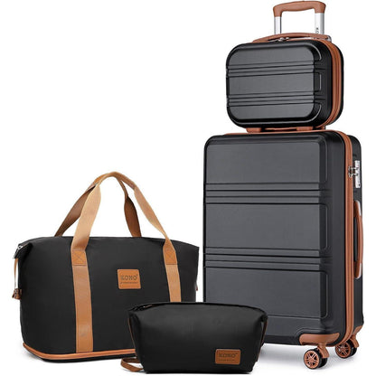4-teiliges Reisekoffer Set mit TSA-Schloss, 55cm Handgepäck