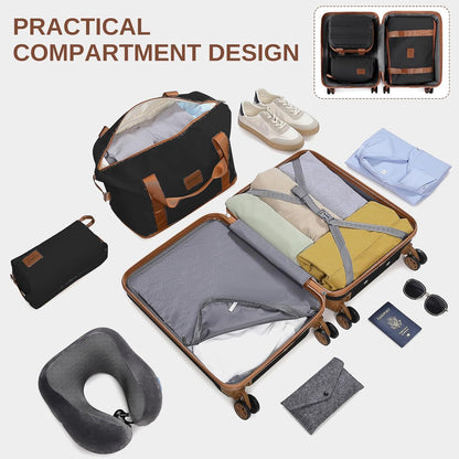 4-teiliges Reisekoffer Set mit TSA-Schloss, 55cm Handgepäck