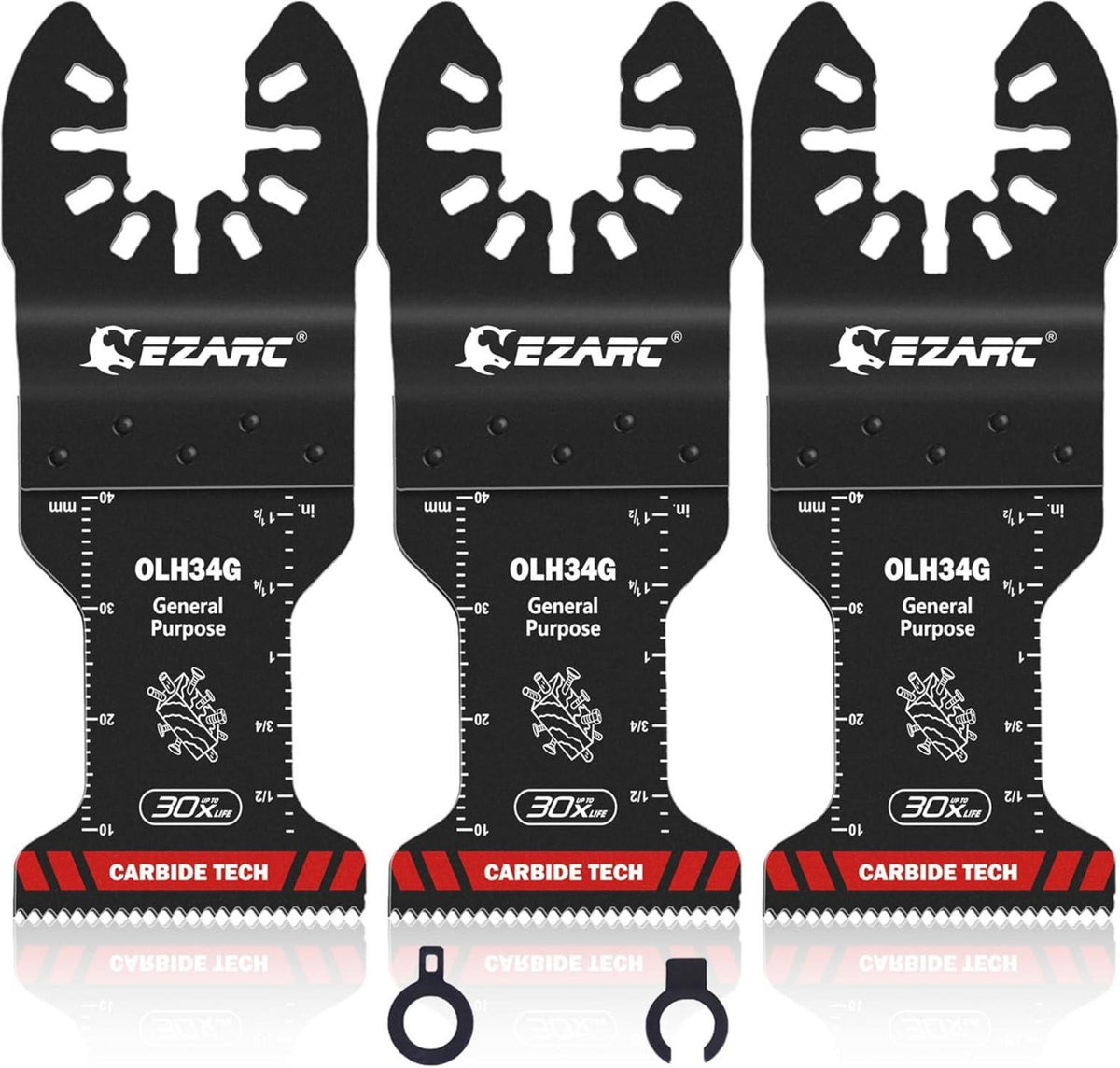 Hartmetall Multitool Sägeblätter 3tlg Carbide Allzweck_META