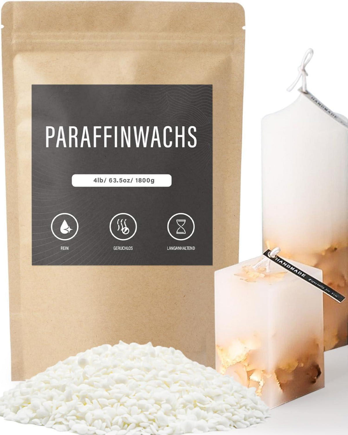 Kerzenwachs Paraffin für DIY Projekte 1.8kg - Gießen & Auffüllen